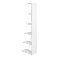 Βιβλιοθήκη mini Tars pakoworld λευκό 50x22x150εκ Βιβλιοθήκη mini Tars pakoworld λευκό 50x22x150εκ