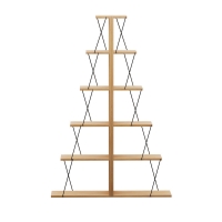 Βιβλιοθήκη mini Tars pakoworld sonoma-μαύρο 130x22x146εκ Βιβλιοθήκη mini Tars pakoworld sonoma-μαύρο 130x22x146εκ