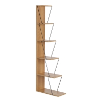 Βιβλιοθήκη mini Tars pakoworld sonoma-μαύρο 130x22x146εκ Βιβλιοθήκη mini Tars pakoworld sonoma-μαύρο 130x22x146εκ