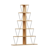 Βιβλιοθήκη mini Tars pakoworld sonoma-μαύρο 130x22x146εκ Βιβλιοθήκη mini Tars pakoworld sonoma-μαύρο 130x22x146εκ