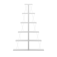 Βιβλιοθήκη mini Tars pakoworld λευκό 130x22x146εκ Βιβλιοθήκη mini Tars pakoworld λευκό 130x22x146εκ