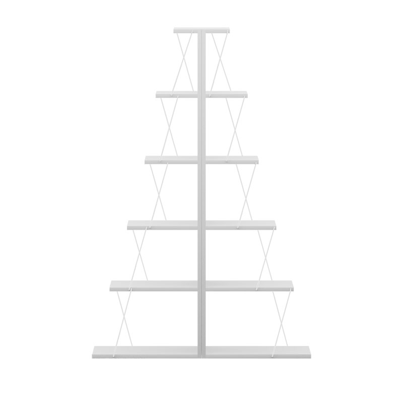 Βιβλιοθήκη mini Tars pakoworld λευκό 130x22x146εκ Βιβλιοθήκη mini Tars pakoworld λευκό 130x22x146εκ