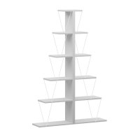 Βιβλιοθήκη mini Tars pakoworld λευκό 130x22x146εκ Βιβλιοθήκη mini Tars pakoworld λευκό 130x22x146εκ