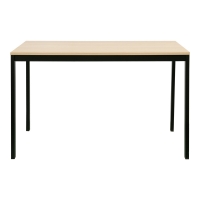 Τραπέζι Extento pakoworld επεκτεινόμενο σε φυσική απόχρωση με μαύρα μεταλλικά πόδια 120-180x74x75εκ