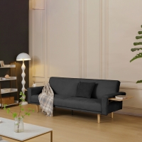 Καναπες-κρεβάτι Flexo pakoworld υφασμα ανθρακί 220x84.5x82εκ Καναπες-κρεβάτι Flexo pakoworld υφασμα ανθρακί 220x84.5x82εκ