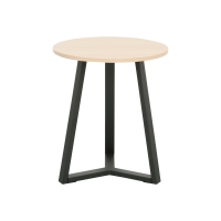 Βοηθητικό τραπέζι Berton pakoworld cappuccino με μαύρο μέταλλο Φ45x52εκ