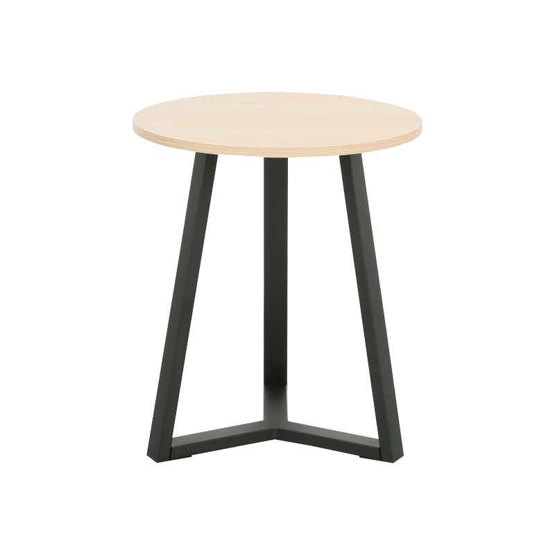 Βοηθητικό τραπέζι Berton pakoworld cappuccino με μαύρο μέταλλο Φ45x52εκ