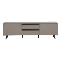 Έπιπλο τηλεόρασης Nectra pakoworld taupe με μαύρο 180x40x56εκ
