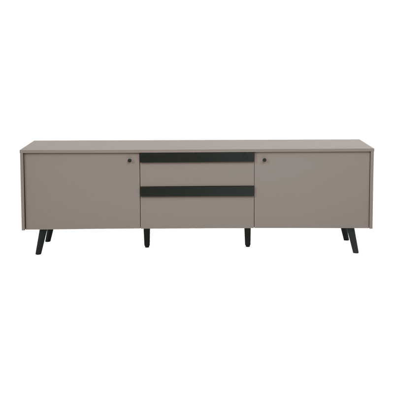 Έπιπλο τηλεόρασης Nectra pakoworld taupe με μαύρο 180x40x56εκ