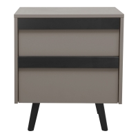 Κομοδίνο Nectra pakoworld taupe με μαύρο 50x40x56εκ