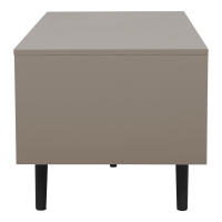 Τραπέζι σαλονιού Nectra pakoworld taupe με μαύρο 100x50x45εκ