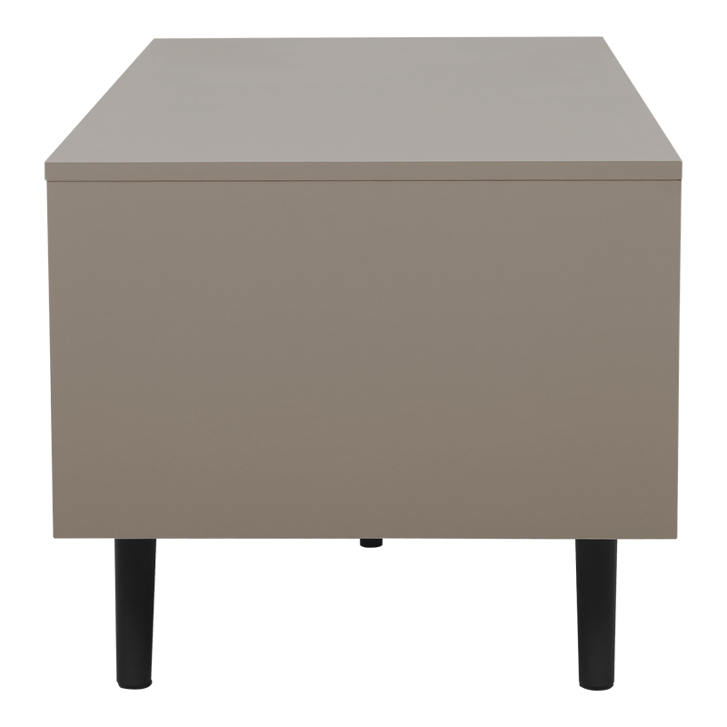Τραπέζι σαλονιού Nectra pakoworld taupe με μαύρο 100x50x45εκ