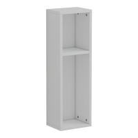 Ραφιέρα-κομοδίνο τοίχου Racks pakoworld σε λευκή απόχρωση 20x15x65εκ