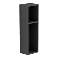 Ραφιέρα-κομοδίνο τοίχου Racks pakoworld σε ανθρακί απόχρωση 20x15x65εκ