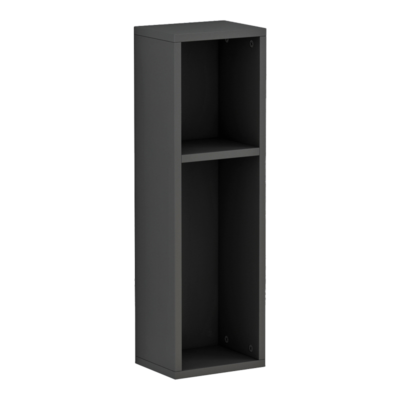 Ραφιέρα-κομοδίνο τοίχου Racks pakoworld σε ανθρακί απόχρωση 20x15x65εκ