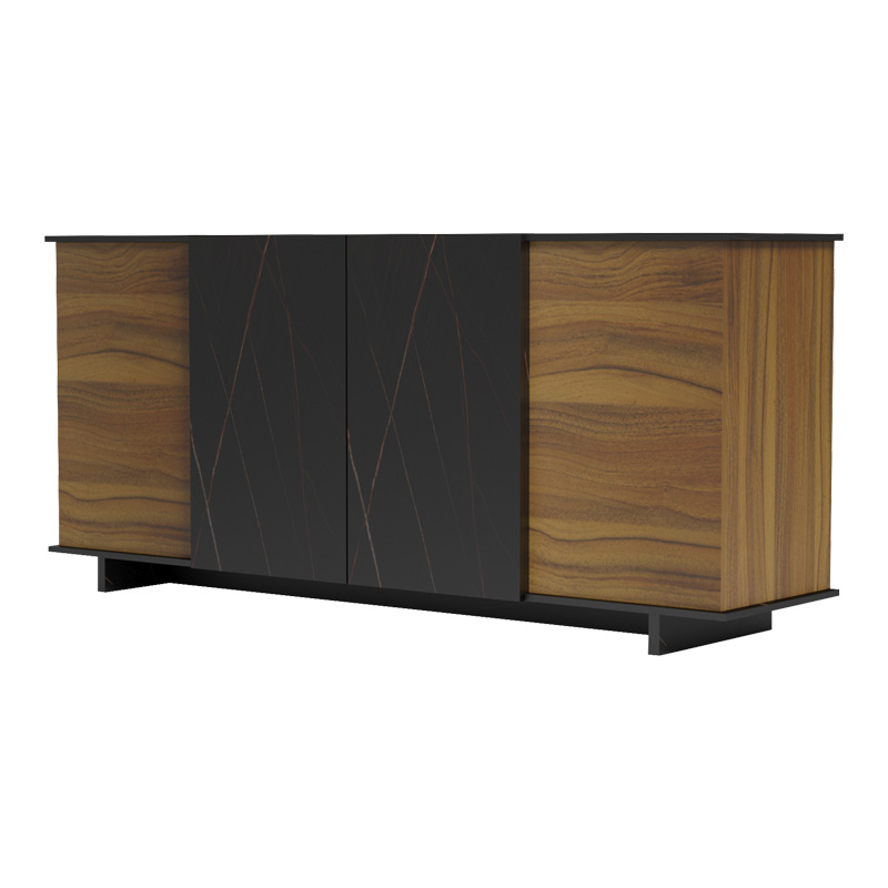 Μπουφές Zafore pakoworld καρυδί- μαύρο μαρμάρου 180x45x80εκ Μπουφές Zafore pakoworld καρυδί- μαύρο μαρμάρου 180x45x80εκ