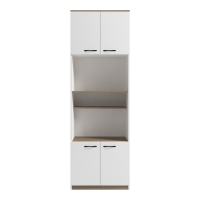 Ντουλάπα κουζίνας Rowan pakoworld σε λευκή-sonoma απόχρωση 60x42x182εκ