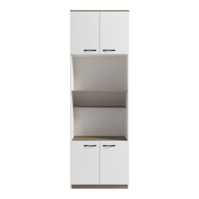 Ντουλάπα κουζίνας Rowan pakoworld σε λευκή-sonoma απόχρωση 60x42x182εκ
