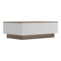 Τραπέζι σαλονιού Winey pakoworld σε sonoma-λευκή απόχρωση 90x60x31.5εκ Τραπέζι σαλονιού Winey pakoworld σε sonoma-λευκή απόχρωση 90x60x31.5εκ