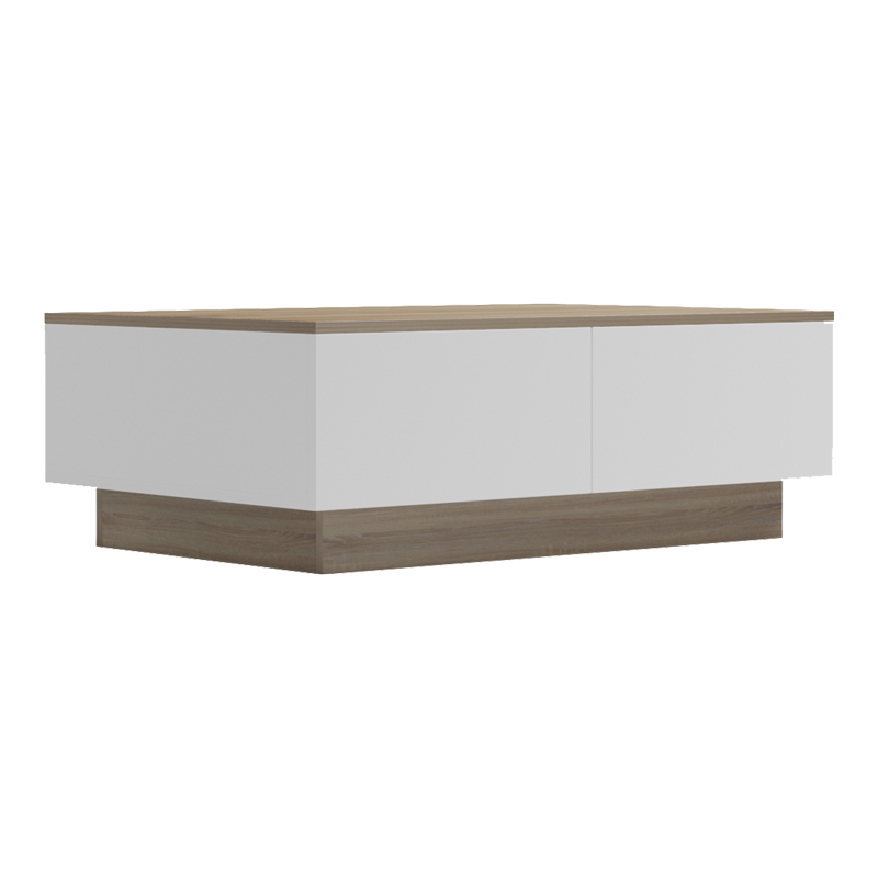Τραπέζι σαλονιού Winey pakoworld σε sonoma-λευκή απόχρωση 90x60x31.5εκ Τραπέζι σαλονιού Winey pakoworld σε sonoma-λευκή απόχρωση 90x60x31.5εκ