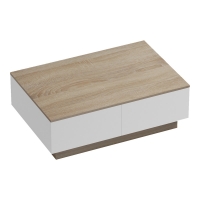 Τραπέζι σαλονιού Winey pakoworld σε sonoma-λευκή απόχρωση 90x60x31.5εκ Τραπέζι σαλονιού Winey pakoworld σε sonoma-λευκή απόχρωση 90x60x31.5εκ