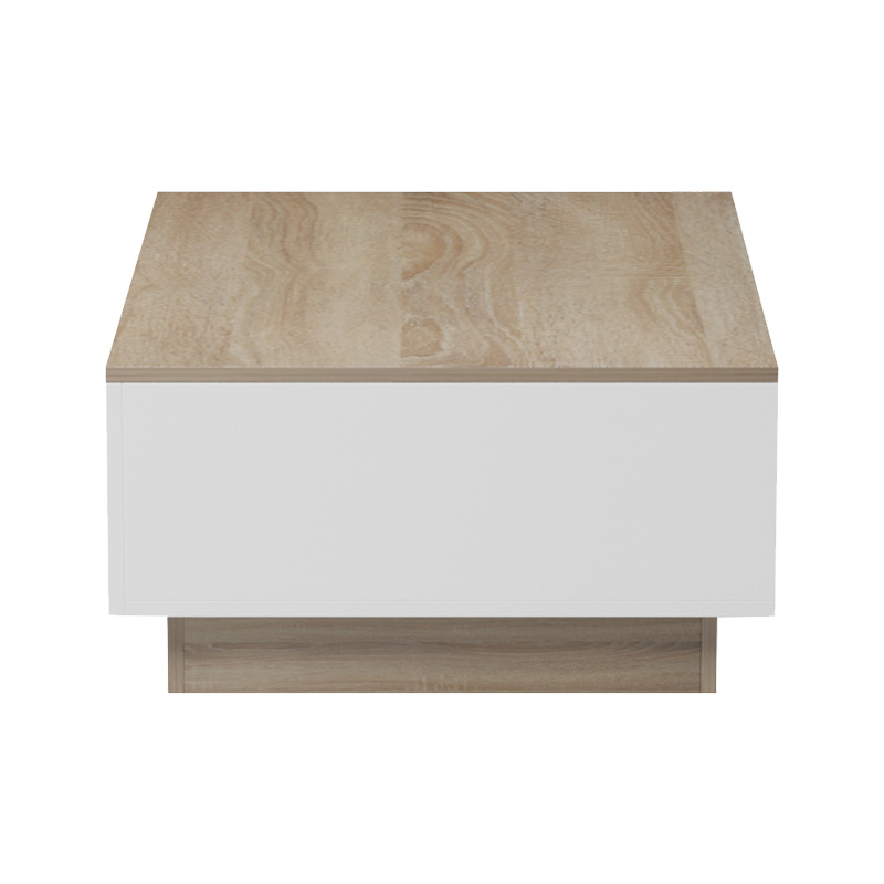 Τραπέζι σαλονιού Winey pakoworld σε sonoma-λευκή απόχρωση 90x60x31.5εκ