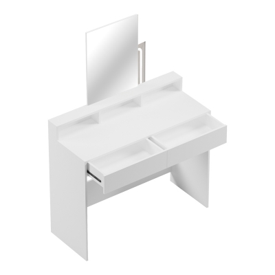 Τουαλέτα κρεβατοκάμαρας Frentsel pakoworld με καθρέπτη σε λευκή απόχρωση 100x40x140εκ Τουαλέτα κρεβατοκάμαρας Frentsel pakoworld με καθρέπτη σε λευκή απόχρωση 100x40x140εκ