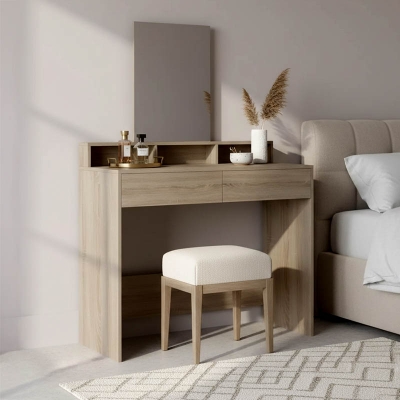 Τουαλέτα κρεβατοκάμαρας Frentsel pakoworld σε sonoma απόχρωση 100x40x140εκ Τουαλέτα κρεβατοκάμαρας Frentsel pakoworld σε sonoma απόχρωση 100x40x140εκ