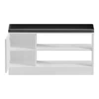 Παπουτσοθήκη-σκαμπό Deboule pakoworld 8 ζευγών σε λευκή-μαύρη απόχρωση 90x30x46εκ Παπουτσοθήκη-σκαμπό Deboule pakoworld 8 ζευγών σε λευκή-μαύρη απόχρωση 90x30x46εκ