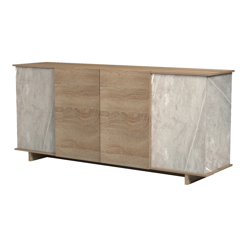 Μπουφές Zafore pakoworld sonoma - γκρι μπεζ όψη μαρμάρου 180x45x80εκ Μπουφές Zafore pakoworld sonoma - γκρι μπεζ όψη μαρμάρου 180x45x80εκ