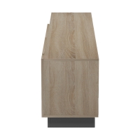 Έπιπλο τηλεόρασης με Led Vario pakoworld sonoma - ανθρακί 185.6x35x45εκ