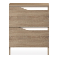 Κομοδίνο Verena pakoworld sonoma-λευκό 40x40x50εκ Κομοδίνο Verena pakoworld sonoma-λευκό 40x40x50εκ