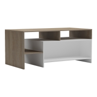 Τραπέζι σαλονιού Consa pakoworld sonoma - λευκό 120x60x52.8εκ Τραπέζι σαλονιού Consa pakoworld sonoma - λευκό 120x60x52.8εκ