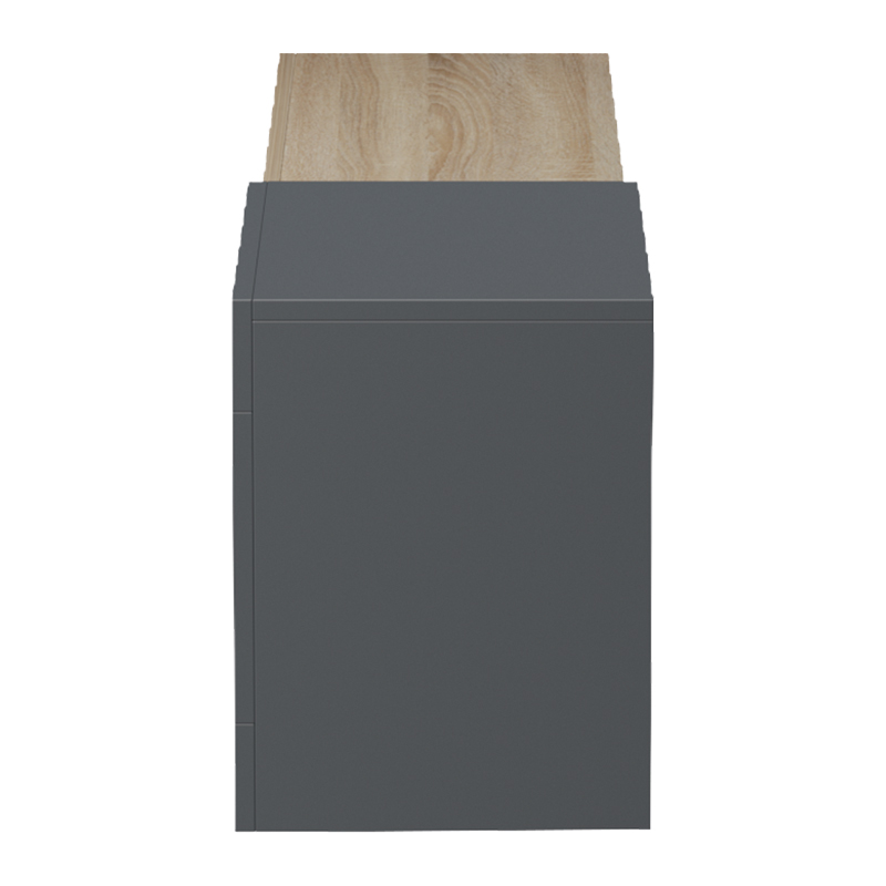 Έπιπλο τηλεόρασης επιτοίχιο Flato pakoworld sonoma-ανθρακί 150x29.5x38.5εκ