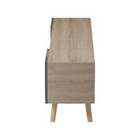 Έπιπλο τηλεόρασης Osclo pakoworld sonoma-ανθρακί 160x30x53.5εκ