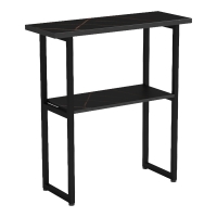 Κονσόλα Solain pakoworld μαύρο εφε μαρμάρου-μαύρο μέταλλο 79x29x85εκ