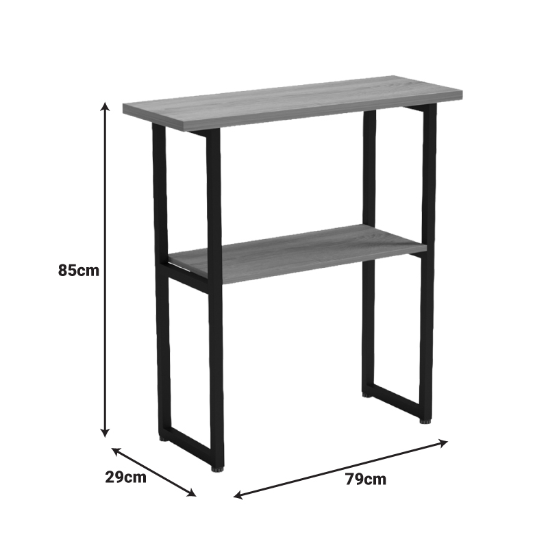 Κονσόλα Solain pakoworld μαύρο εφε μαρμάρου-μαύρο μέταλλο 79x29x85εκ