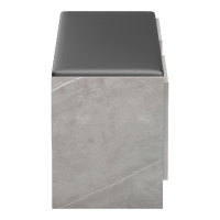 Παπουτσοθήκη-σκαμπό Zulla pakoworld γκρι μπεζ εφε μαρμαρου-μαυρο 110x37x43εκ