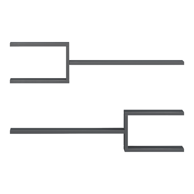 Ραφιέρα τοίχου Galler pakoworld ανθρακί 79x19.5x18εκ Ραφιέρα τοίχου Galler pakoworld ανθρακί 79x19.5x18εκ