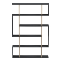 Βιβλιοθήκη Mito pakoworld ανθρακί - sonoma 108.5x25x161εκ