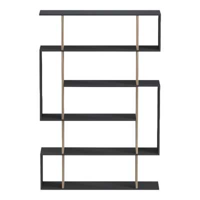 Βιβλιοθήκη Mito pakoworld ανθρακί - sonoma 108.5x25x161εκ