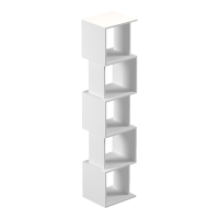 Βιβλιοθήκη Cubik pakoworld λευκό 35x30x161εκ