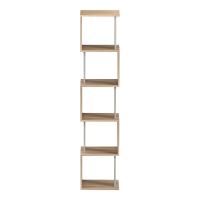 Βιβλιοθήκη Cubik pakoworld sonoma- γκρι μπεζ οψη μαρμάρου 35x30x161εκ