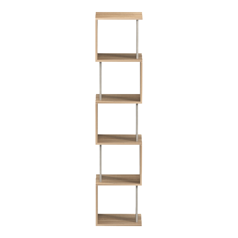 Βιβλιοθήκη Cubik pakoworld sonoma- γκρι μπεζ οψη μαρμάρου 35x30x161εκ
