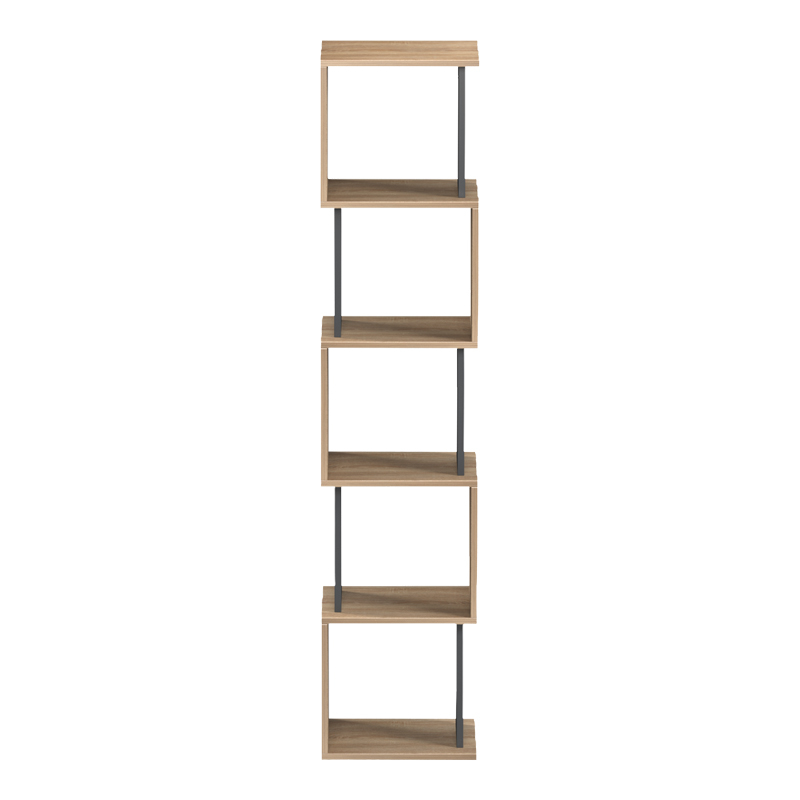 Βιβλιοθήκη Cubik pakoworld sonoma- ανθρακί 35x30x161εκ