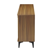 Μπουφές Riba pakoworld καρυδί-μαύρη όψη μαρμάρου 180x40x78εκ