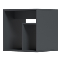 Κομοδίνο Doublo pakoworld ανθρακί 40x35x40εκ