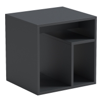 Κομοδίνο Doublo pakoworld ανθρακί 40x35x40εκ