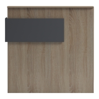 Γραφείο reception Optima pakoworld με led sonoma-ανθρακί 110x40x110εκ