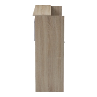 Γραφείο reception Optima pakoworld με led sonoma-λευκή όψη μαρμάρου 110x40x110εκ